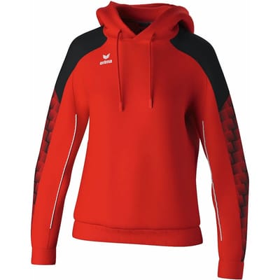 Erima Evo Star Sweatshirt Met Capuchon Dames - Rood / Zwart | Maat: 42