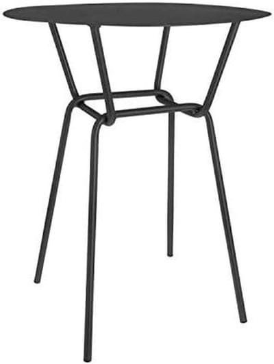 Bijzettafel Rond - Tafel Poot - Woonkamer Decoratie - Montage Vereist - 55 cm - Zwart