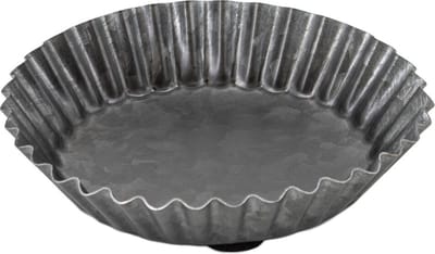 HomeBound by KY | Schaaltje metaal ribbels zinc |11.5x11.5x2cm | metalen schaaltje