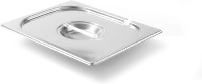 HENDI Deksel voor GN containers – lepeluitsparing – 265x325 mm – roestvrij staal