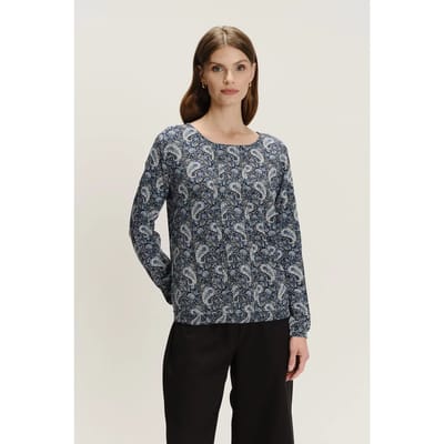 Vliesblouse met paisleyprint dames Greenpoint