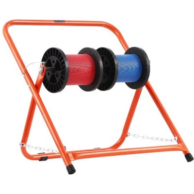 VEVOR Draadspoelhouder, stalen frame, opvouwbare kabeldispenser, draagvermogen 45 kg, draagbare draaddispenser voor het opbergen van spoelen met een diameter van 50 cm onder verschillende omstandigheden
