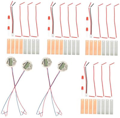 Doe-het-zelf Fruit Batterij - Wetenschapskit Educatief - Schoolproject Experiment - Praktische STEM Introductie - 4 Sets - Assorti