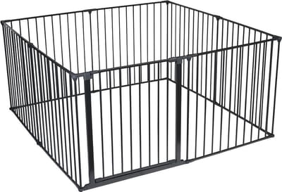 Safetots Grondbox, 144cm x 144cm, Zwart, 70cm Hoog, Baby Speelpen