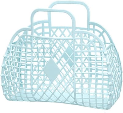 Draagbare Plastic Holle Opbergmand - Opvouwbare Tas voor Thuis - Strand - Winkelen - Kleding - Speelgoed - 250x110x220mm - 9.84x4.33x8.66in