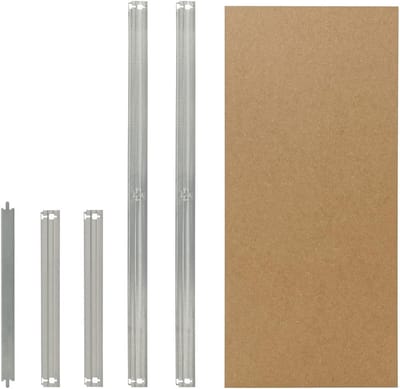 Plankenset - Steunplanken - Zware lasten opslag - Gegalvaniseerd HDF - 40 x 30 cm - Zilver