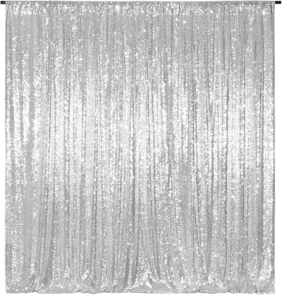 VT Goods - Sliver Pailletten Achtergrond Stof Gordijn - Bruiloft Decoratie - 305x305cm - Glanzend - Feestelijk - Hoogwaardige Kwaliteit