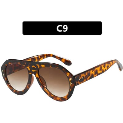 Nieuwe Oversized Ins Populaire Mode Piloten Zonnebril Dames Retro Rode Klinknagel Zonnebril Dames Mode Buiten Zonnebril UV400 As Picturte