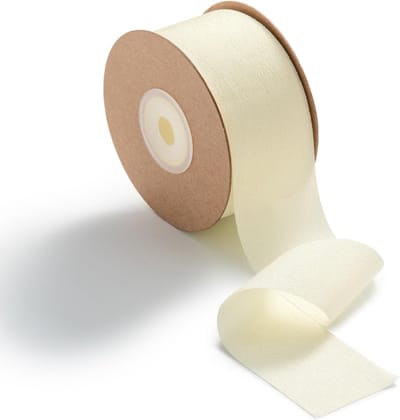 Lint Geschenklint Beige Cadeaulint Breed Chiffon Lint Decoratielint Geschikt voor Verjaardag Bruiloft Feest Valentijnsdag,3,8 cm x 23 m Crème