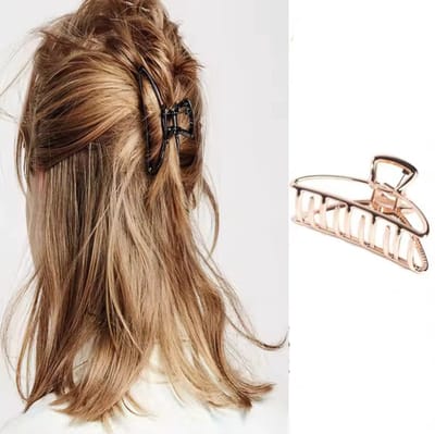 CHPN - Haarklem - Metalen haarspeld - Haarknip - Haar accessoire - Goudkleurige klem voor in het haar - Grote klem