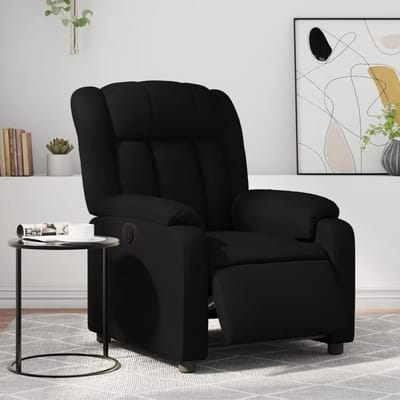 Elektrische Relaxstoel - Fauteuil Ligstoel - Volledige Ontspanning - Kunstleer Bekleding - Zwart