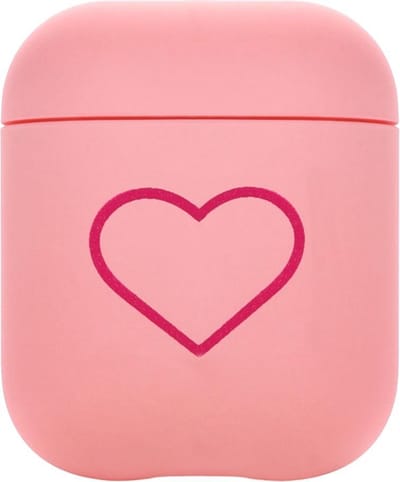 Studio Air® Airpods 2 Hoesje Cute Heart - Stevige Airpods Case ook geschikt als Airpods 1 Hoesje - Roze