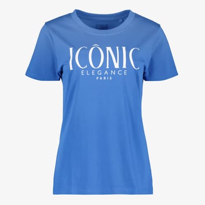 TwoDay dames T-shirt met opdruk blauw - Maat S