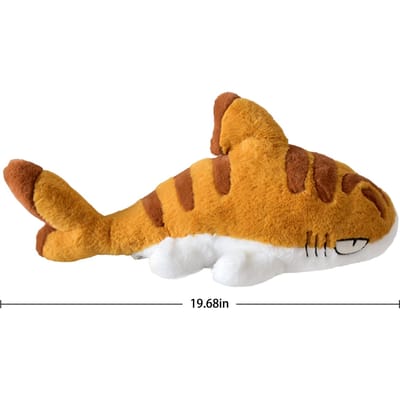 Nieuwe 50cm Sharkitty Originele Pluche Speelgoed Randartikelen Haai Kat Combinatie Pluche Speelgoed Kerst Verjaardag Kerstcadeau Anime Speelgoed 50cm oranje