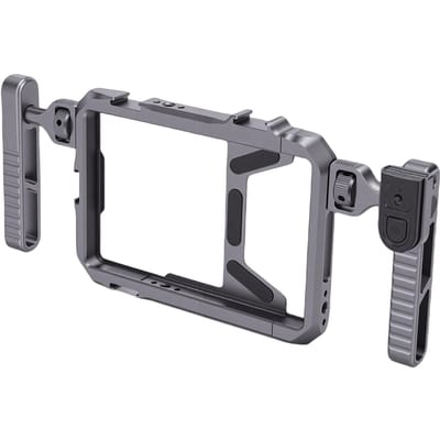 Rig Vidéo pour Smartphone avec Télécommande Bluetooth Stabilisateur Portatif en Alliage d'Aluminium Cage Métallique pour Cinématographie
