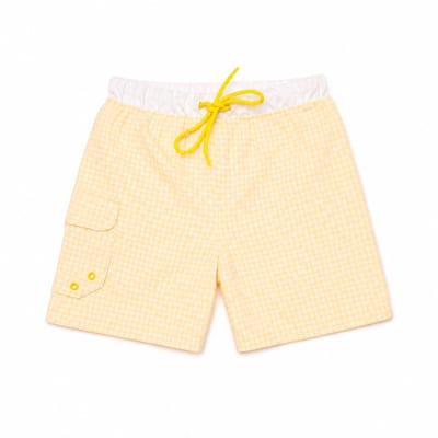 Ducksday - Zwemshort voor jongen - boardshort - UV-werend - UPF50+ - Surf - Lemonade - Lichtgeel - Maat 4 jaar - 98/104