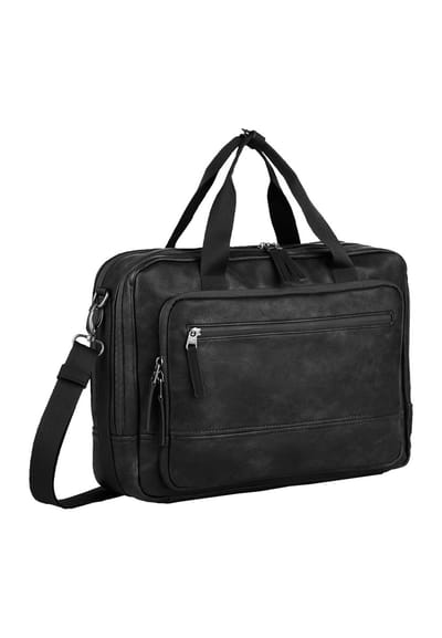 camel active business tas schoudertas met laptopvak Traces Business Bag Black zwart