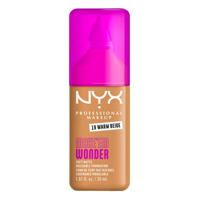 NYX Professional Make Up Make 'EM Wonder Foundation - Zachte matte finish - Met huidverzorgende hyaluronzuur - Warm Beige