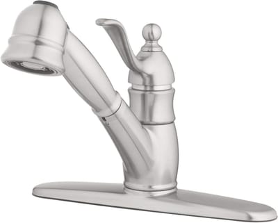 Gootsteenkraan - Keukenkraan Wastafelkraan - Snel Water Tappen - Uittrekbare Douchekop - 1 of 3 Gaten - Geborsteld Nikkel
