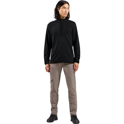 Odlo Ascent Sweatshirt Met Halve Rits Zwart M Man