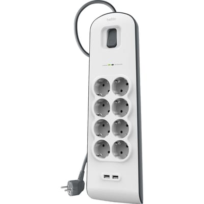 Belkin Surge Protector 8 outlet 2 meter 2x usb