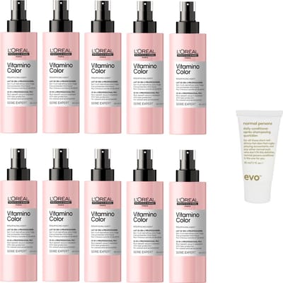 10 x L’Oréal Professionnel Vitamino Color 10-In-1 Spray – Serie Expert – 190 ml + WILLEKEURIG Travel Size