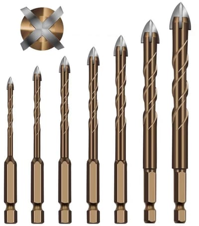 Allecto - 7-delige Tegelboor Set - Boor voor Keramiek - Harde carbide boor voor precisie en duurzaamheid - 3 tot 12 mm - Geschikt voor glas, steen ...