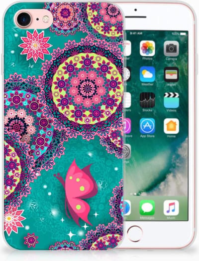 iPhone SE 2022 | SE 2020 | 8 | 7 Hoesje maken Cirkels en Vlinders