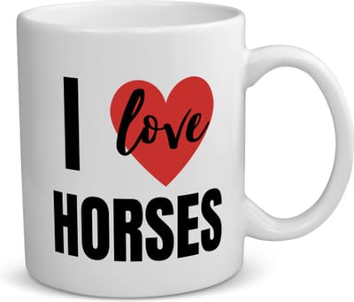 Akyol - i love horses koffiemok - theemok - Paarden - paarden liefhebbers - verjaardagscadeau - kado - gift - 350 ML inhoud