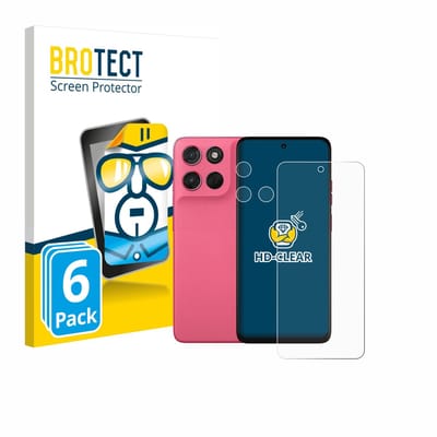 BROTECT - Screenprotector voor Motorola Moto G57 Power (Voor+Camera) - Folie Beschermfolie transparant 6 Stuks
