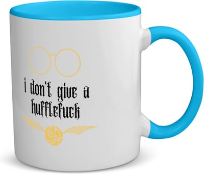Akyol - i don't give a hufflefuck koffiemok - theemok - blauw - Quotes - het boeit mij niet - grappige tekst - quotes - verjaardagscadeau - verjaardag - cadeau - kado - geschenk - gift - 350 ML inhoud