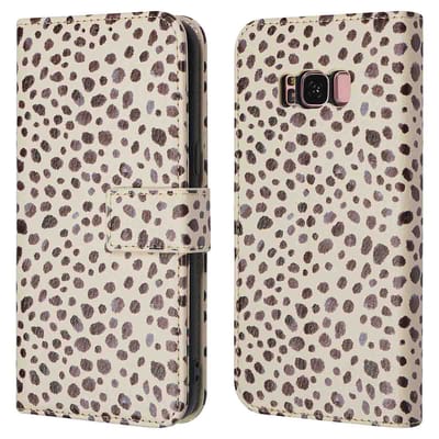 imoshion Hoesje - Geschikt voor Samsung Galaxy S8 - Design Bookcase smartphone - Black And White Dots