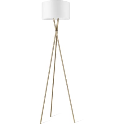 Moderne vloerlamp Bling - Wit - vloerlamp Legs Brons inclusief lampenkap 40/40/22cm - hoogte vloerlamp 149 cm - geschikt voor E27 LED lamp - Vloerlamp geschikt voor woonkamer, slaapkamer, thuiskantoor