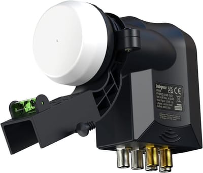 Hybrid LNB met 6 Uitgangen | 2 x Wideband + 4 x Quad voor Sky Q en Oudere Ontvangers