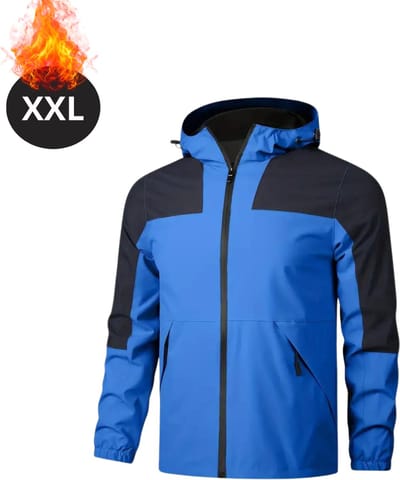 Nivard Windjas Voor Heren - Parka - Lente & Herfst - Jas - Volwassen - Windjack - Windbreaker - Rits - Lichtblauw - Maat XXL