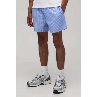 Relaxed Short Length Stripe Short | Blue | Size 2XL