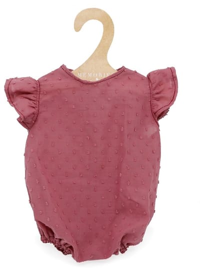 Asi poppenkleding zomerpakje korte mouwen bordeaux multicolor.
