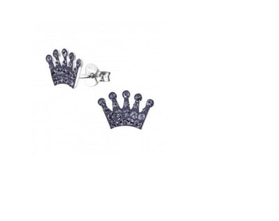 Oorbellen - Kinderoorbellen - 925 Sterling Zilver - Zilver - Kroon