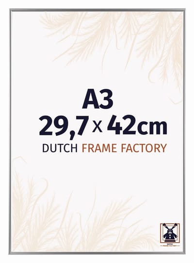 Fotolijst A3 29,7x42 cm - Kunststof - Zilver Hoogglans - Easy
