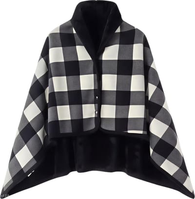 Draagbare Deken Shawl van Flanel - Zachte Wearable Blanket voor Thuis, Kantoor en Ontspanning - Comfortabele Lazy Blanket voor Dagelijks Gebruik - Zwart