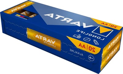 Alkaline Batterijen - Mignon AA - Apparaten Voeden - Lange Opslagduur - 20 Stuks - Zwart