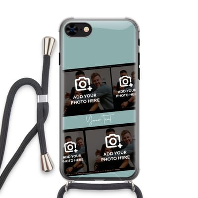 Gepersonaliseerd - Case Company® - Hoesje met koord geschikt voor iPhone 8 hoesje met Koord - Filmrol N°2 - Telefoonhoesje met Zwart Koord - Extra Bescherming aan alle Kanten en Over de Schermrand