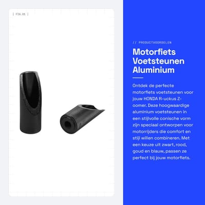 Dailygoods- Voetsteunen Aluminium - 2 Stuks - Conische Vorm - Zwart/Zilver/Goud/Rood/Blauw - Geschikt voor Motorfiets - Duurzaam Materiaal - Motorfietssteunen