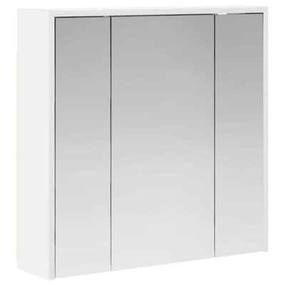 vidaXL - Badkamerspiegelkast - Wit - 63,5 - x - 16 - x - 62,5 - cm - Bewerkt - hout