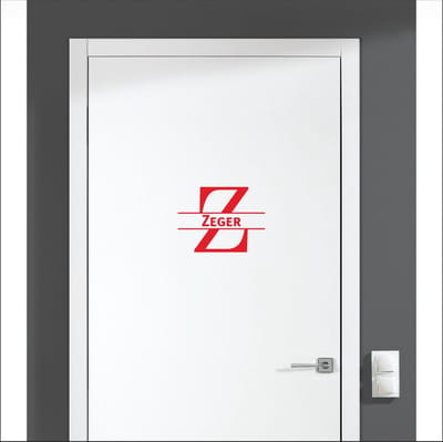 Deursticker Met Naam -  Zeger - Rood