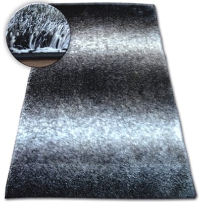Kleden Rugsx Tapijt Shaggy SPACE 3D B315 zwart/grijskleuring 120x170 cm