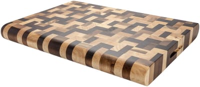 Forge Extra Dikke Houten Snijplank 40 x 30 x 3,8 cm – Met kopse nerf voor in de keuken, om te koken en om kaas, brood en vleeswaren te serveren – Duurzame van acacia en rubberhout