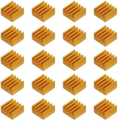 Aluminium Koellichaam 9 x 9 x 5 mm met Thermische Sticker voor CPU, Transistor, FET, IC en Vermogensversterker