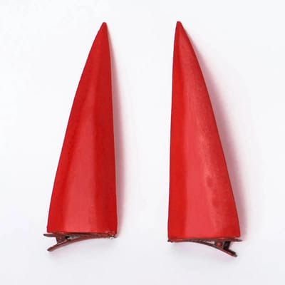 Anime Chainsaw Man Makima Power Cosplay Pruik Lang Oranje Roze Hittebestendig Synthetisch Haar Feest Rolspel Pruiken + Pruikenkapje + Hoorns One Size red
