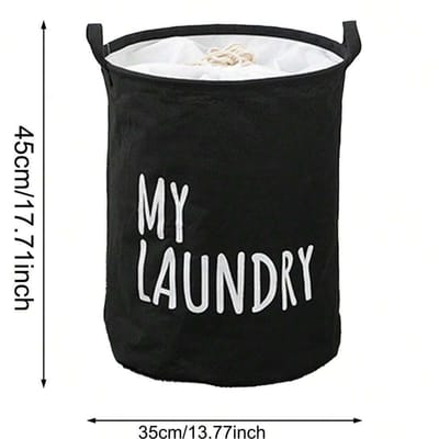1 stuks - Opvouwbare Waszak met Trekkoord Grote Capaciteit Waterdichte Kleding Opbergmand Voor Huis Badkamer Kinder Speelgoed Organizer